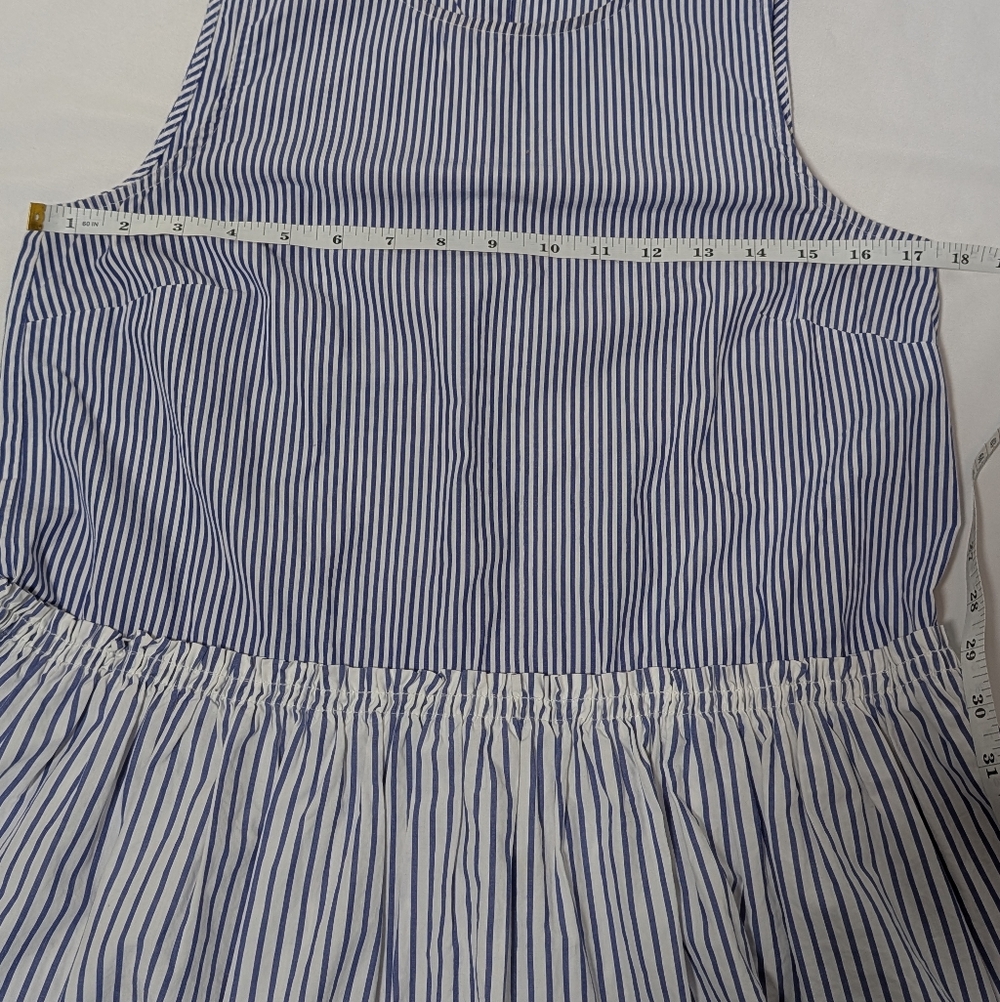 J.Crew Blue Stripe Peplum Top XS | Coastal Mom Style Matching Set Vibe - Picture 5 of 6